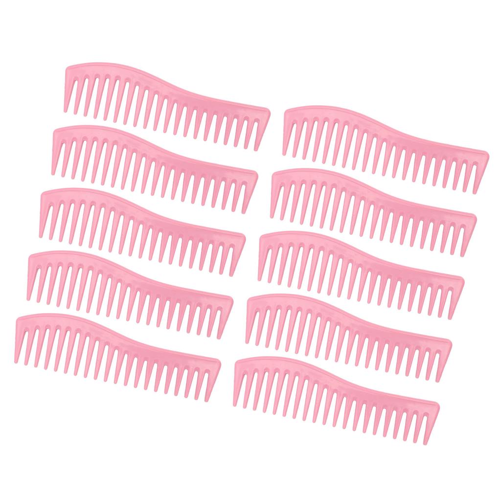 10-teiliger Kamm mit breiten Zähnen für langes Haar, zum Entwirren, Styling, Friseurwerkzeug, Macaron-Farbe