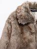 2024 Autumn Women's Vintage Faux Fur Coat In European & American Fashion