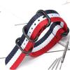 Nylon Strap 18mm 20mm 22mm 24mm Five-Ring Premium Weave Men Women Watch Band Bracelet Heavy Duty Stainless Steel Buckle