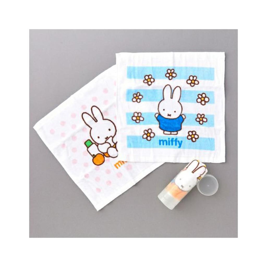 Marushin Oshibori Set with Miffy Fun Fun Perfect for and Elementary Suitable for Boys and Product 5825002000 Towels, 3-Piece Case, Miffy, 30x30cm,