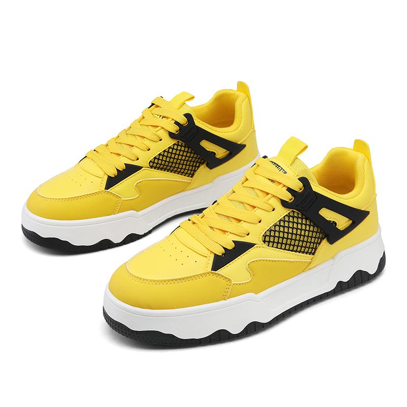 

Новейшая мужская кожаная повседневная спортивная обувь легкая, универсальная, износостойкая и высококачественная уличная обувь для скейтборда 44 жёлтый