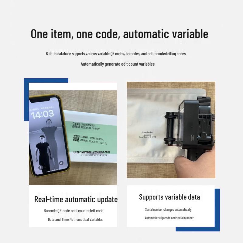 Håndholdt Blækstråleprinter til Print af Symboler, Logoer, Udløbsdatoer og QR-koder på Metal og Emballage