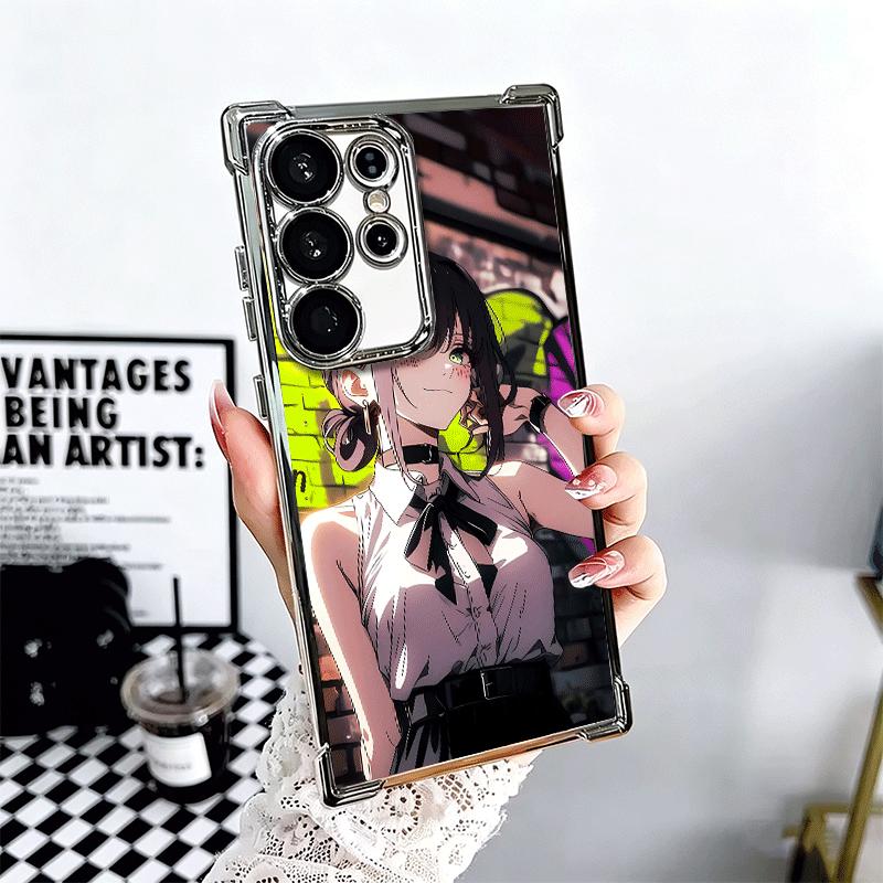 Anime Character R-Reze CSM Plating Phone Case For Samsung Galaxy S24 S25 FE S26 Edge S23 Ultra S22 S21 Plus S20 Anti-Fall Airaba