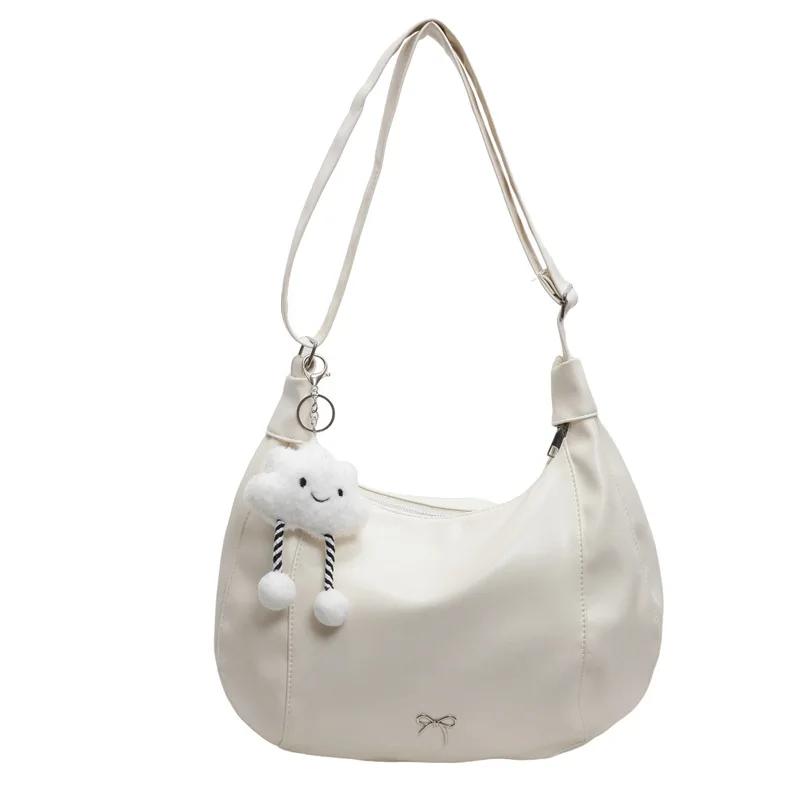 Luxusní dámská taška přes rameno PU kůže Crossbody taška Velkokapacitní batoh pod paži Dodává se s malou panenkou Dámské kabelky