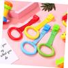 4pcs Pull Rings Baby Cot Hanging Rings Baby Bed Stand Up Rings Walking Assistant Stand Up Rings Learning Standing Crib Hanging Ring for Strollers,