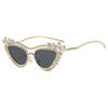 European And American Fashion New Cat'S Eye Diamond-Encrusted Luxury Sunglasses High-End Large-Frame Butterfly Street Sunglasses Trendy Brand Glasses