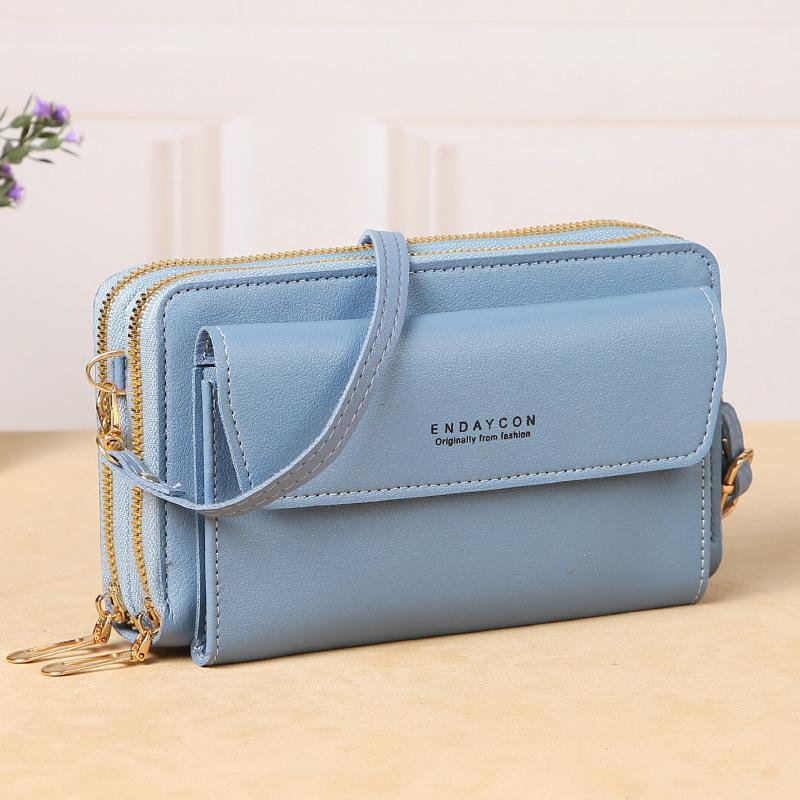 2025 Women's Large Capacity Multifunction Crossbody Phone Bag - Stylish, Simple Solid Color Design