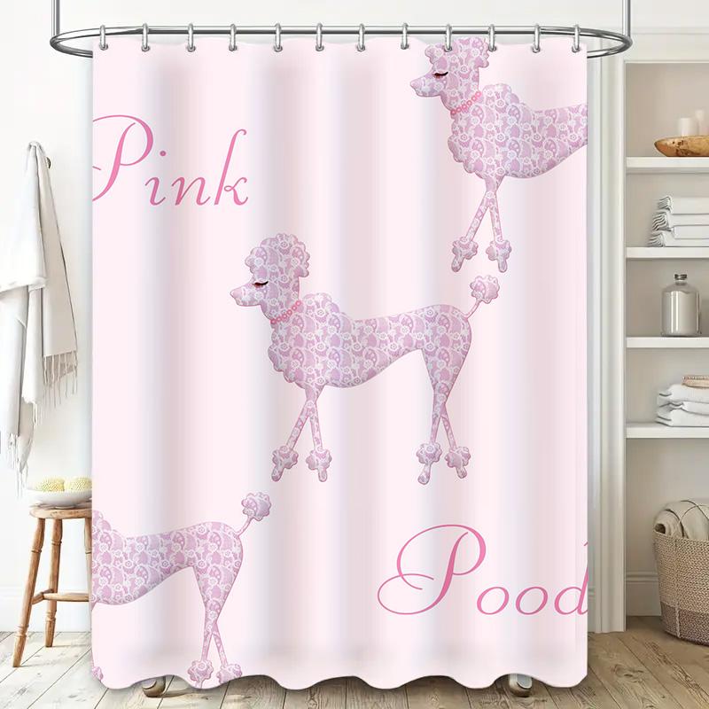Pink and White Mandala Shower Curtain Modern Decorative Bath Liner for Bathroom 3D Printed Waterproof Fabric Size: Customizable