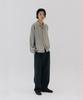 BLANKROOM Collared Cardigan_Melange Gray