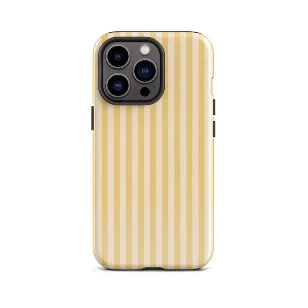 Luxury Clmj Ins Korea Dot Stripe Series Phone Case for iPhone 17 16 15 14 13 12 11 X Air Pro Max Plus Double-layer Back Cover