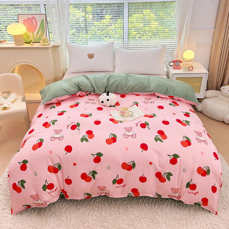 

Пододеяльник с милым мультяшным кроликом, милый кавайный чехол на молнии, приятный для кожи, дышащий, мягкий, размера Queen 150x200cm Single 1Pc