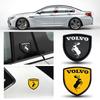 2 Stück Volvo Elch Logo Schild Abzeichen 3D Metall Aufkleber für Alle Auto Kofferraum Kotflügel - Auto Styling Dekoration Zubehör