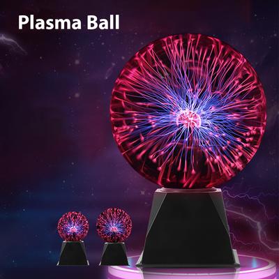 כדור פלזמה 8 אינץ' כדור חשמל סטטי כדור מגיב למגע ולצליל גלובוס פלזמה תקע USB למסיבה