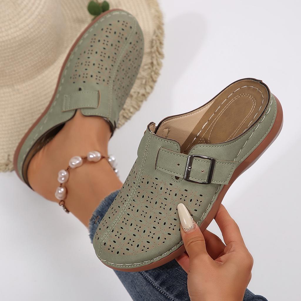 Fashion Summer Sandals Chic Womens Wedge Sandals - Effortless Slip-On Platform Shoes with Comfort Cushioning for Casual Style Slippers