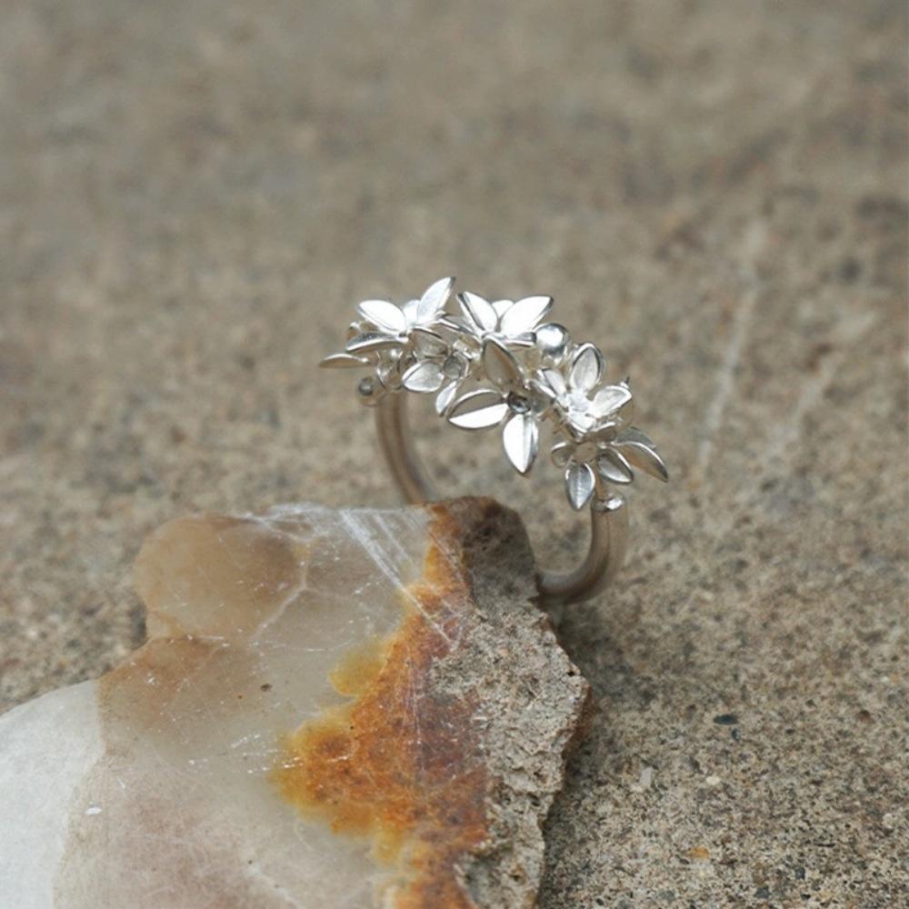 Новое китайское цветочное кольцо женский дизайн открытое кольцо кольцо на указательный палец