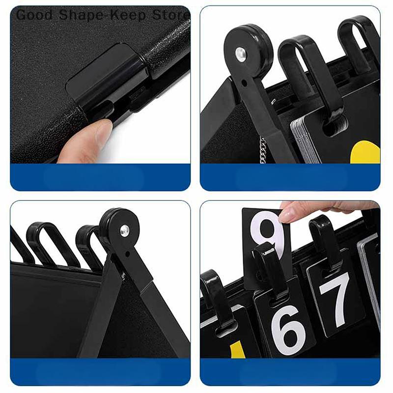 Durable ABS 4-Digit Table Scoreboard for High-Level Badminton, Volleyball, and Football Games, Light and Transportable