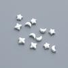 S925 Vegan Silver Geometric Stars & Moon Spacer Beads for DIY Bracelets