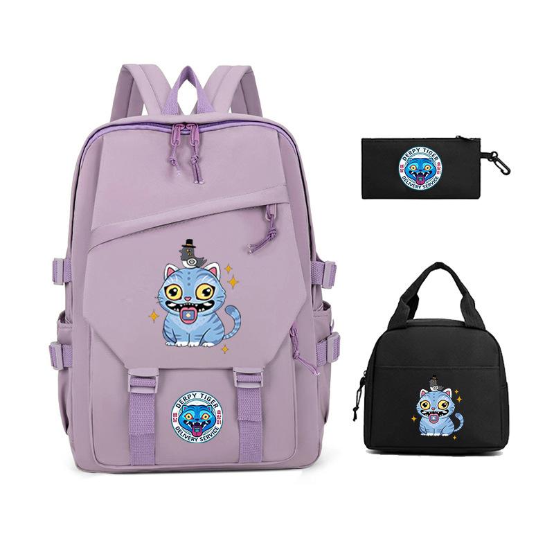 Demon Hunter Girl Group has the same peripheral cartoon printing children's backpack lightweight primary and secondary school schoolbag