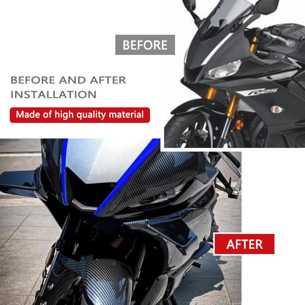Für Motorrad Abtrieb Naked Frontspoiler Winglet Aerodynamischer Flügel YZFR3 2025 2024 YZFR25 YZF R3 R25 2025 2019-2024
