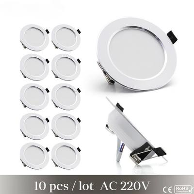 YNL 10pcs Spot Light LED Downlight Redondo Recesso Lâmpada de Teto 7W 9W 12W 15W 18W 220V LED Dowm Light LED Spotlight Casa Banheiro