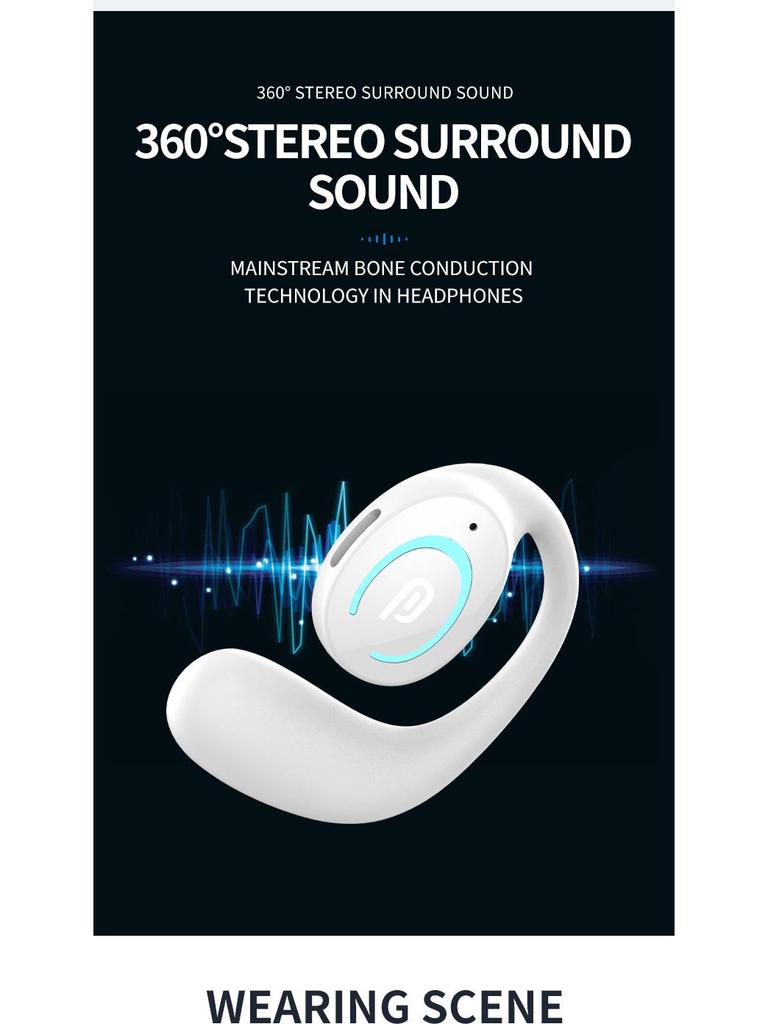 MK9 Bluetooth Earbuds with External Sound - Single Ear, Ear Hook Style for Business, Sports, and Running.