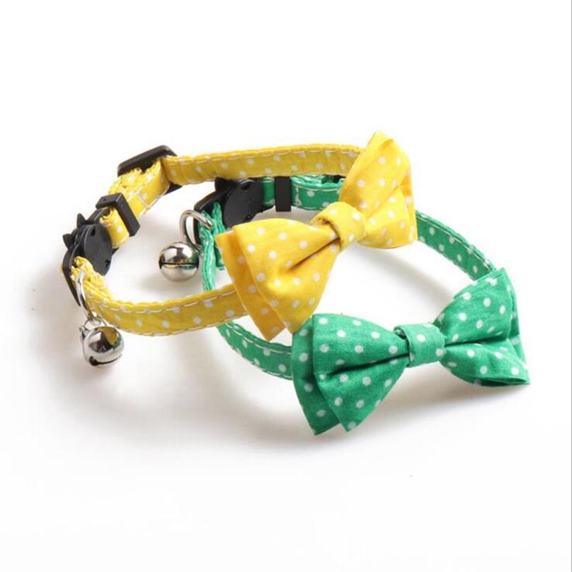 Bow Tie Pet's Necktie Bowknot Design Cute Stylish 1Pc Cat With Bell Safety Pet Supplies
