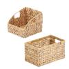 Natural Hyacinth Woven Storage Box Storage Bin For Pantries Office Desk And Living Room Mess Control In 2 Sizes