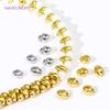18K Gold Plated Brass Pig Nose Double Hole Spacer Beads For Jewelry Making Supplies DIY Bracelet Necklace Making Accessories