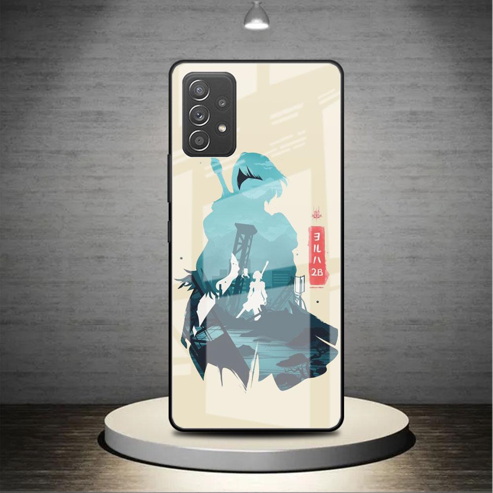 Anime Genshin Impact Niedliche Glashülle für Samsung Galaxy A52 A71 A50 A51 A70 A21s A31 A72 A10 A12 A30 A22 5G Handyhülle