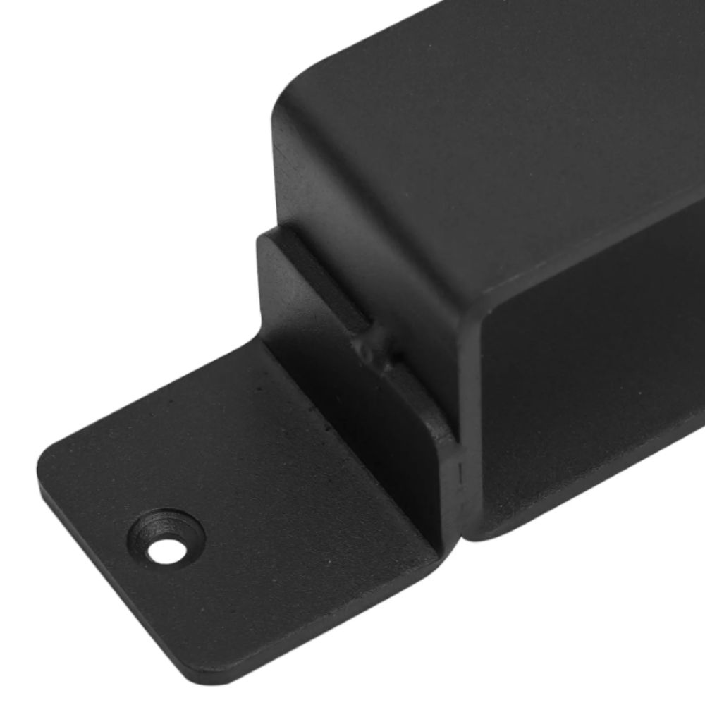 Heavy Duty Door Barricade Brackets Upgraded Carbon Steel Door Bar Holder Brackets U-Shaped Black Drop Open Bar Holder