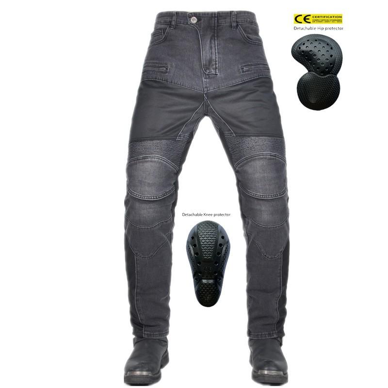 Mens Breathable Mesh Motorcycle Jeans Riding Pants Stretch Abrasion Resistant Biker Trousers