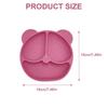 Silicone Baby Feeding Set Suction Bowl Plate Cup Fork Spoon Adjustable Bib Silicone Texture Suitable for Baby Toddlers Pink