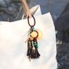 Handwoven Bottle Gourd Tassels Keychain with Natural Cotton Rope Symbolizing Fortunes Keyring Accessories