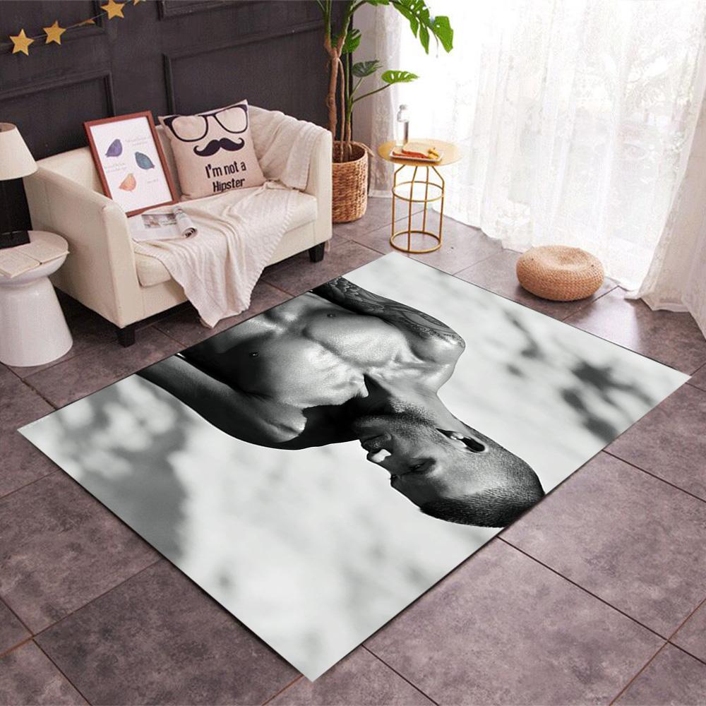 Man Black White Carpet Design for Dining Room Playrooms Decorate room Study room Anti-slip Rug Office home decor