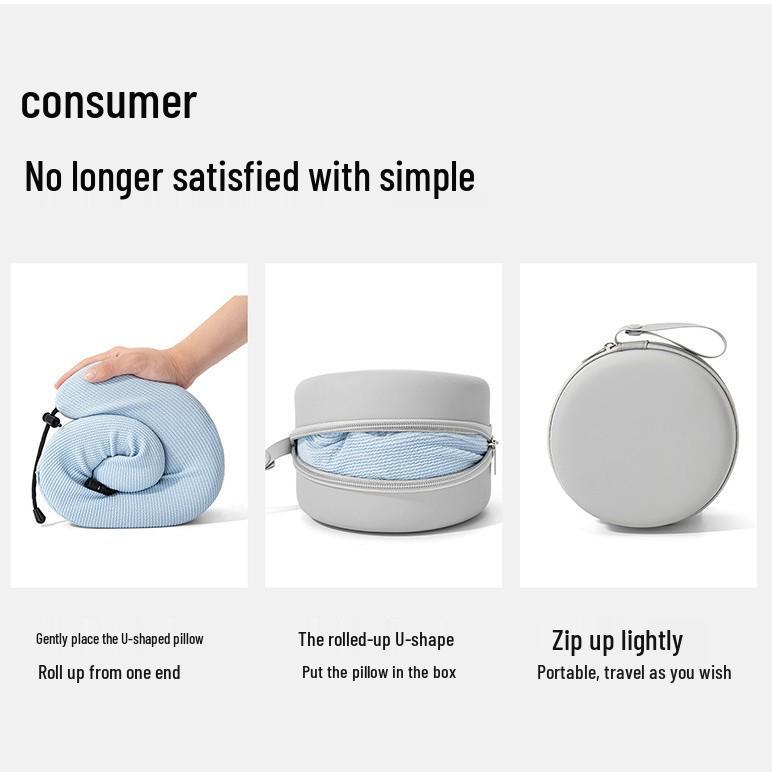Four Seasons U-Shaped Memory Foam Neck Support Pillow for Travel and Office