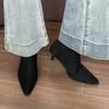 Vysoké podpatky Kotníkové boty Dámské Špičaté Chelsea Semišové Sněhule Plyšové Teplé Zimní Dámské 2024 Trend Jehlový podpatek Sexy Botas Mujer
