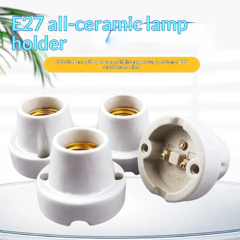 NEW 1Pc Lighting Fittings E27 Socket Screw Ceramic Waterproof Explosion-proof Lamp Holder Outdoor Engineering Modified Lamp Base