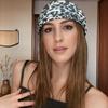 Autumn and Winter Leopard Print Sports Headband with Knotted Wide Edge Elastic Headband and Sweat Absorbing Headband