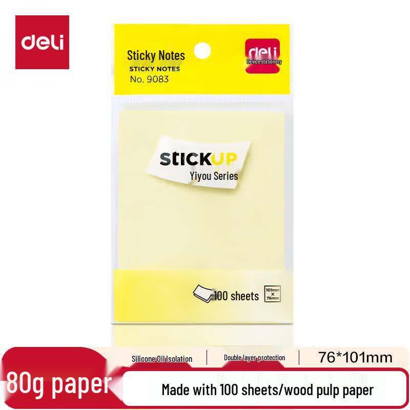 Deli 9083 4-Color Large Sticky Notes