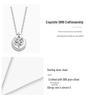 S999 Sterling Silver Star and Moon Zircon Necklace - Elegant Light Luxury Design for Women