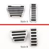 For Land Rover Defender 90 110 - Stainless steel No Drill Anti-slip Fuel Brake Steel Pads Pedals Cover Car Accessories