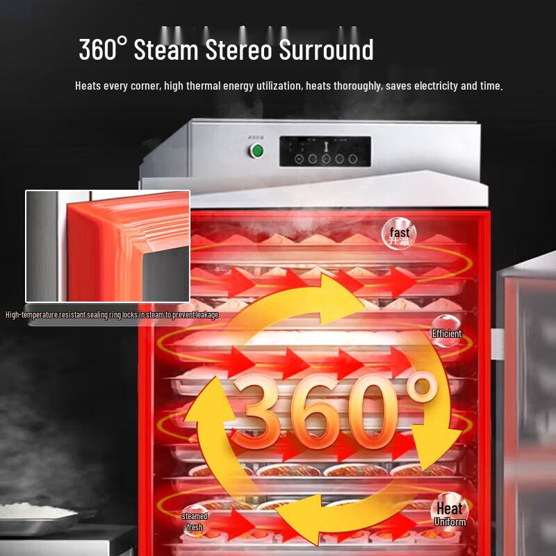 Mai Bahe Commercial Dual-Fuel 10-Tray Steaming Cabinet