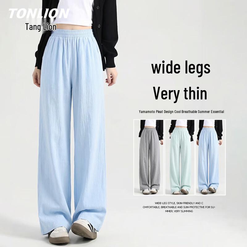 TonLion Women s Cooling Wide-Leg Casual Pants L