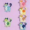 6Pcs Cartoon Puppy Drink Mats Knitted Patterns Cup Mats Cute Coaster Set