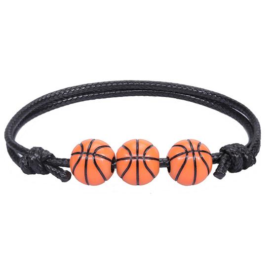 Sports Bracelet Rugby Braided Unisex Adjustable Ball Shape Bracelet Jewellery