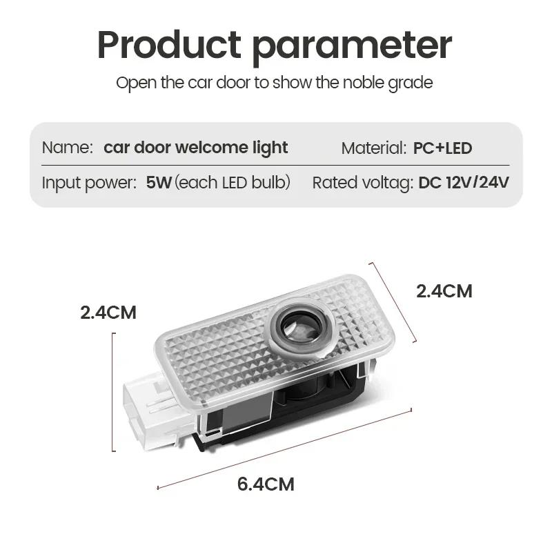 2pcs Laser Projector Ghost Shadow LED Car Door Welcome Light For Audi S4 S3 S5 S6 S7 S8 RS3 RS4 RS5 RS6 A6L A4L A3 A4 A7 A5 Q3