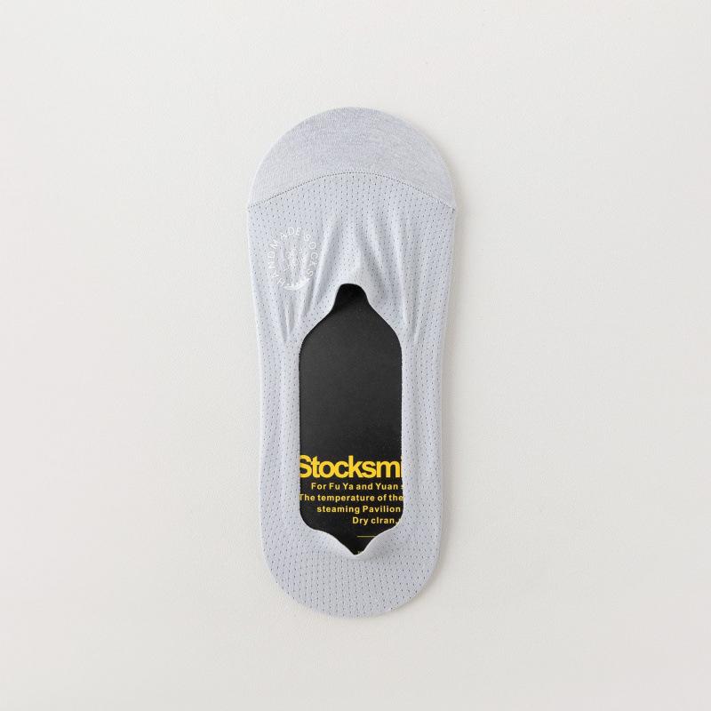 

Men s No-Show Breathable Mesh Socks - Cotton, Sweat-Absorbent, Odor-Resistant, Non-Slip, Invisible Boat Socks for Spring/Summer. One Size