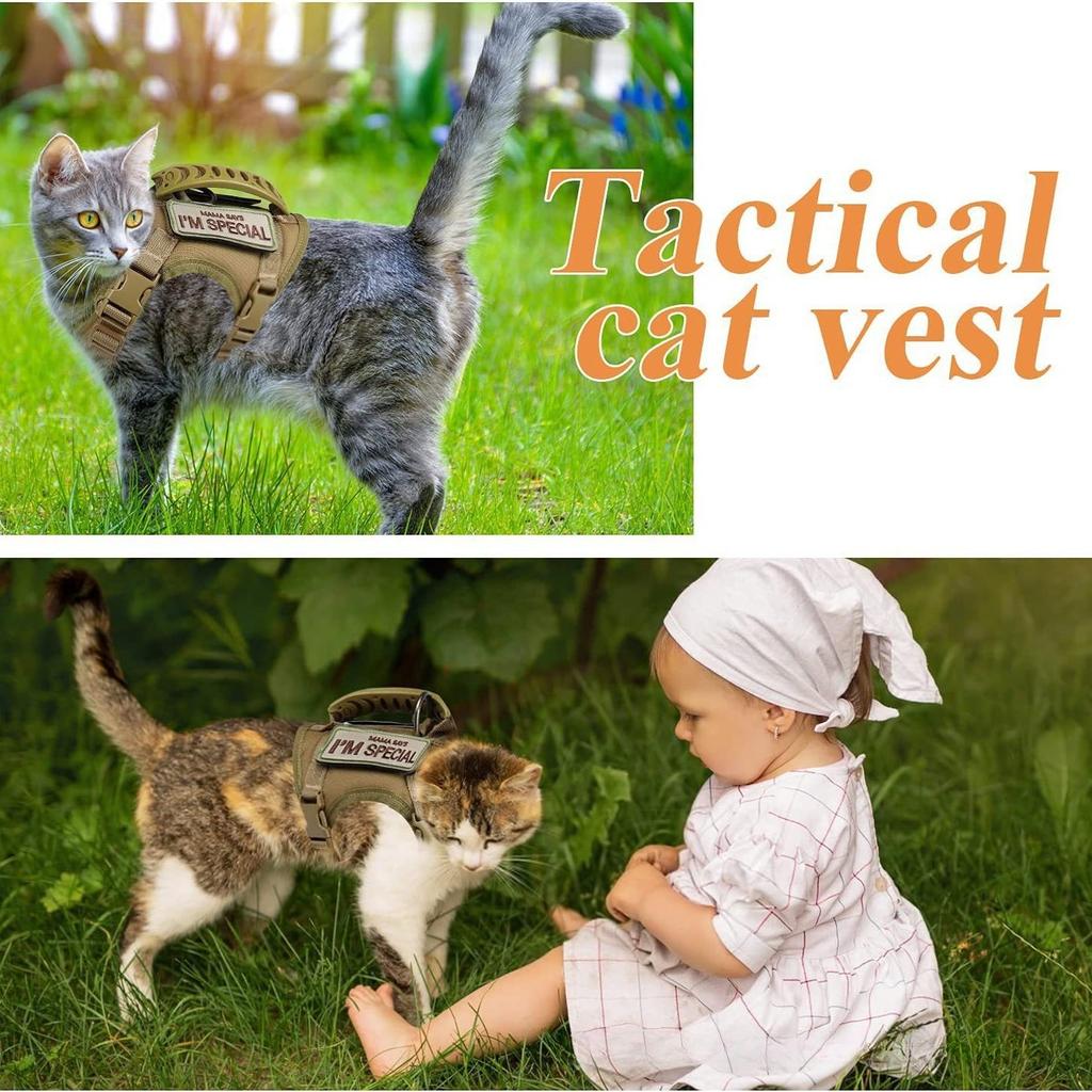 Tactical chest harness vest-style traction rope anti-escape adjustable outdoor cat leash for pets dog chain camouflage pattern