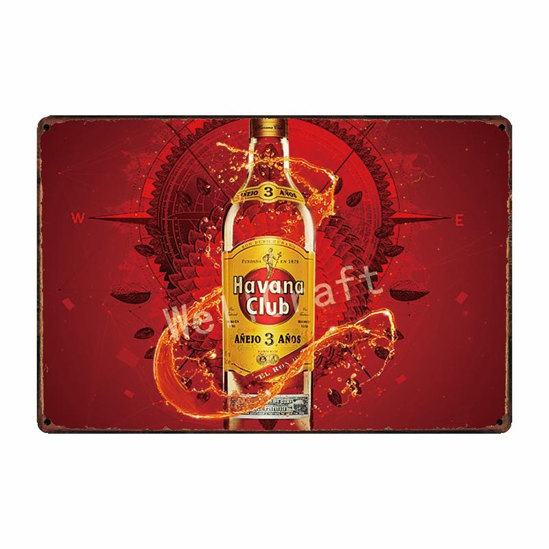 [ WellCraft ] HAVANA CLUB Cartello in Latta Pub Musicale bar Pittura Retrò FG-239