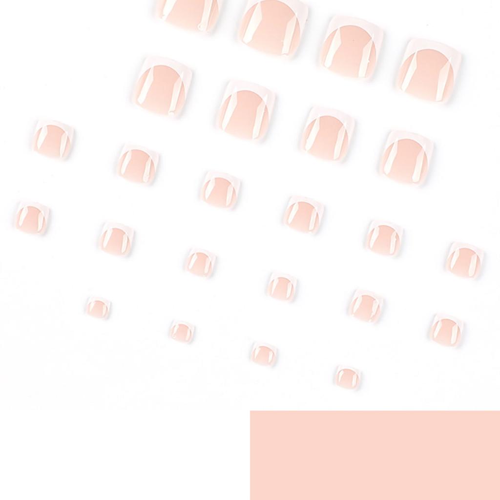 Bling Press On Round Fake Toenails Lasting Effect with Moderate Thickness for Toe Decoration Home Nail DIY
